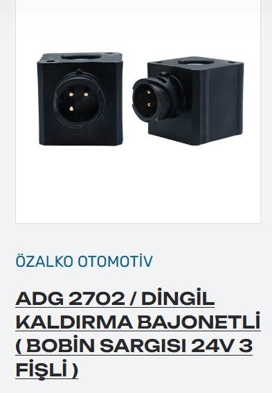 BOBIN BAJONETLI 24 V UC FISLI